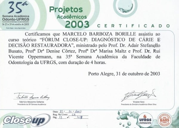 marcelo borille diploma 30