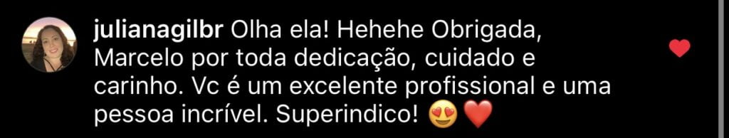 depoimento de lente de contato dental da juliana